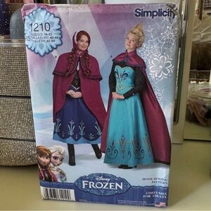 Simplicity Frozen Inspired Dress Pattern in Blue and Purple